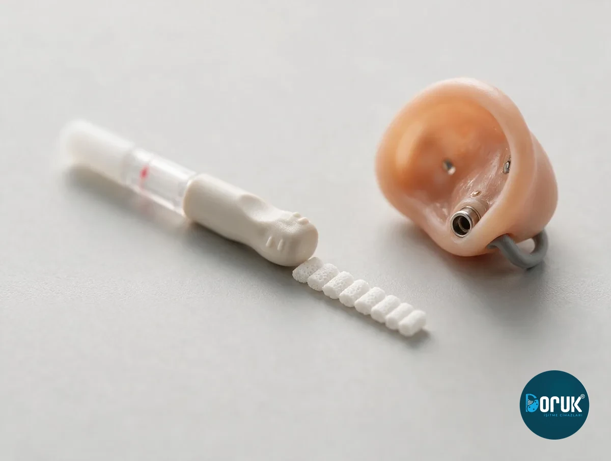 Kir filtresi değiştirme çubuğu ve kulak içi işitme cihazı kabuğu