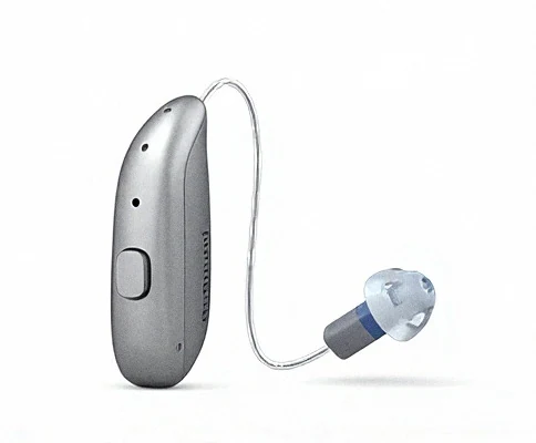 ReSound OMNIA, gümüş kulakta alıcılı işitme cihazı
