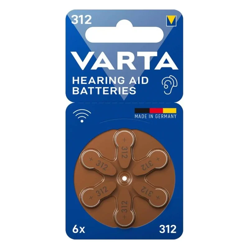 Varta 312 numara işitme cihazı pili, kahverengi paket